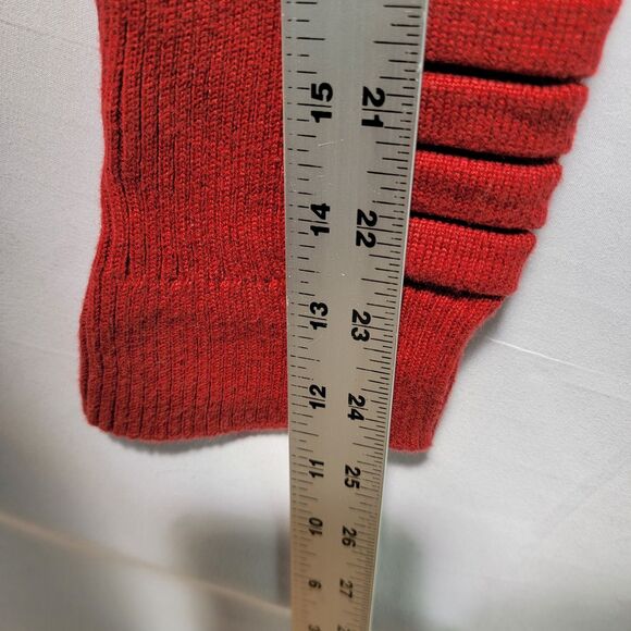 CE & CE Fashion Red Cotton Blend Sweater Ribbed Crew Neck Pull Over Size M - Picture 8 of 10